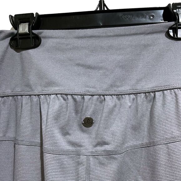 PrAna Ryley harem crop pants loungewear gray stripes size XL - Picture 9 of 13
